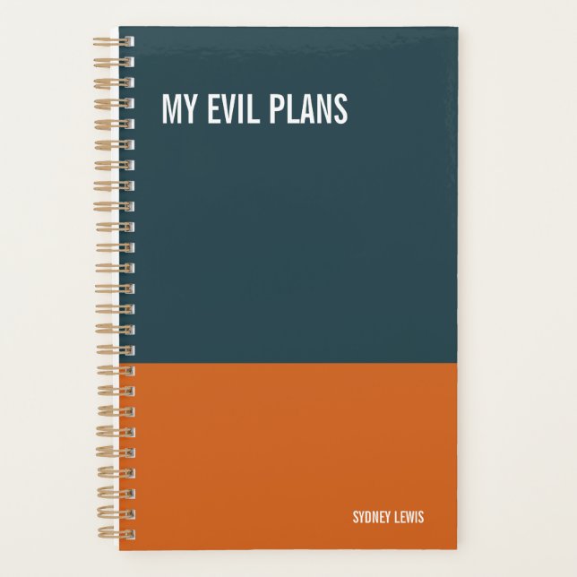 My Evil Plans Snarky Daily Desk Calendar, Spiral  Planner (Front)