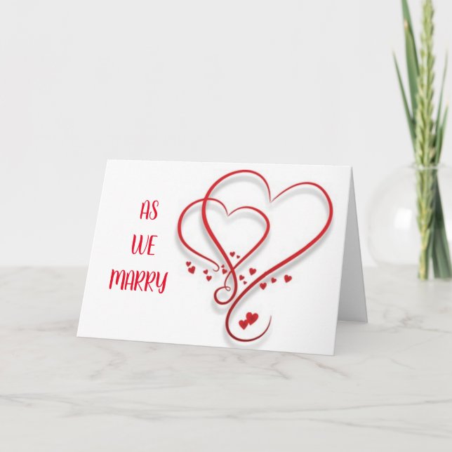 **MY EYES ALWAYS SEARCH FOR YOU MY LOVE** WEDDING HOLIDAY CARD (Front)