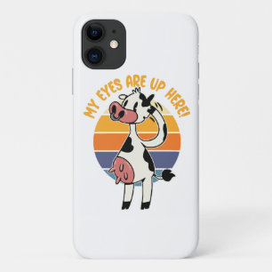 My Eyes are up Here! - Funny Cow Udders Graphic Case-Mate iPhone Case
