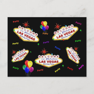 My Fabulous Las Vegas Birthday Party Postcard