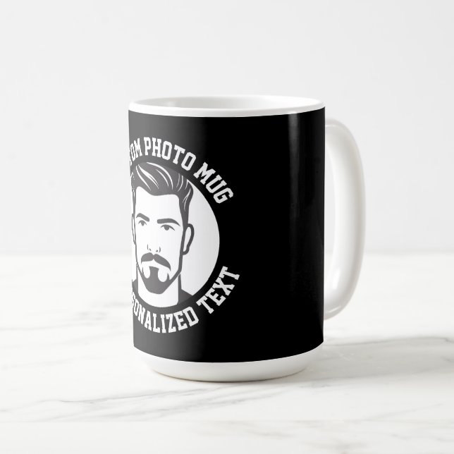 My Face on a BLACK Custom Combo Mug (Front Right)