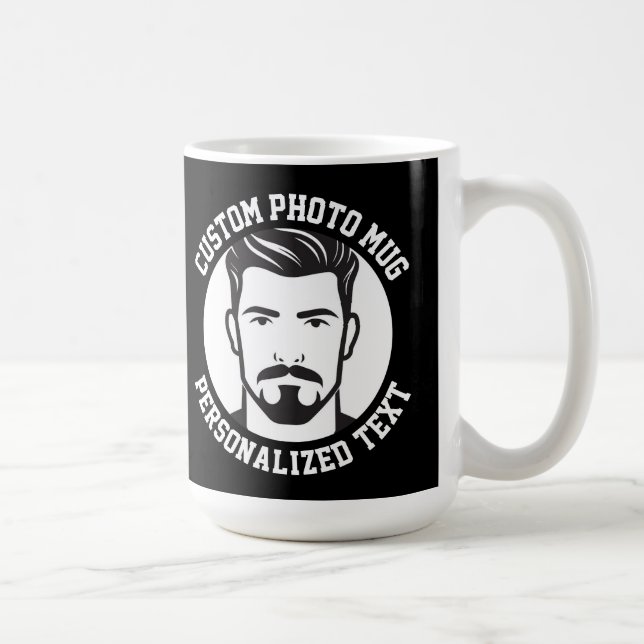 My Face on a BLACK Large Custom Mug (Right)