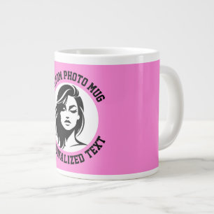 My Face on a CARNATION PINK Custom Giant Mug