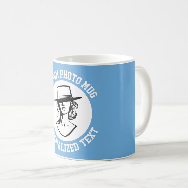 My Face on a Custom Mug POWDER BLUE (Front Right)