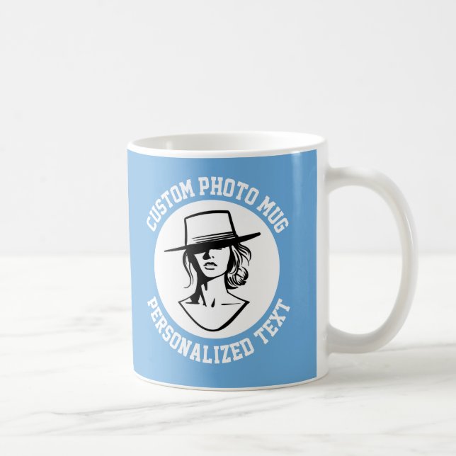 My Face on a Custom Mug POWDER BLUE (Right)
