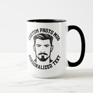 My Face on a Large Custom Combo Mug COLLEGE Text