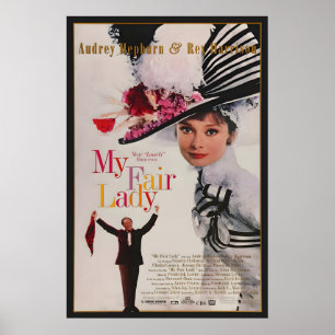 My Fair Lady Retro Audrey Hepburn Rex Harrison Poster