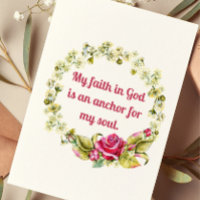   My Faith In God Is An Anchor Affirmation Card