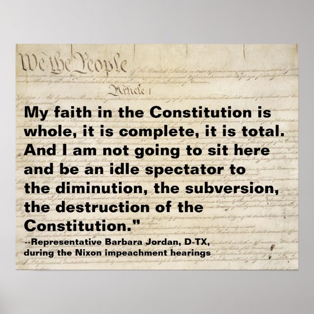 My Faith in the Constitution is Whole Protest Poster (Front)