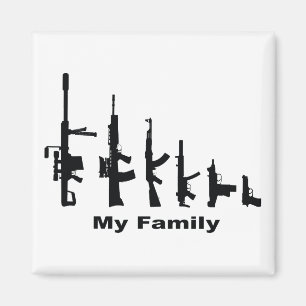 My Family (I Love Guns) Magnet