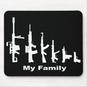 My Family (I Love Guns) Mouse Pad