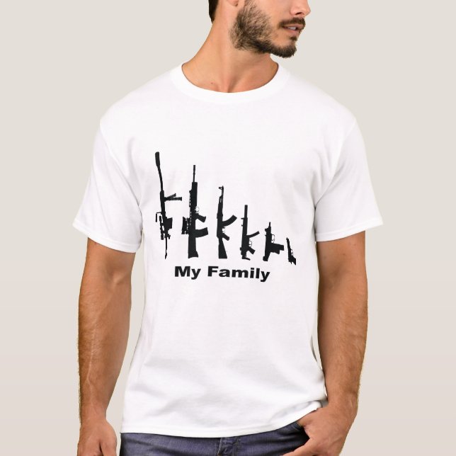 My Family (I Love Guns) T-Shirt (Front)