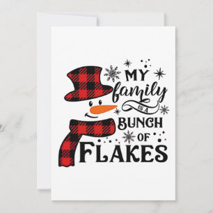 My Family is a Bunch of Flakes Snowflake Holiday Card