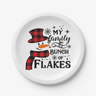 My Family is a Bunch of Flakes Snowflake  Paper Plate