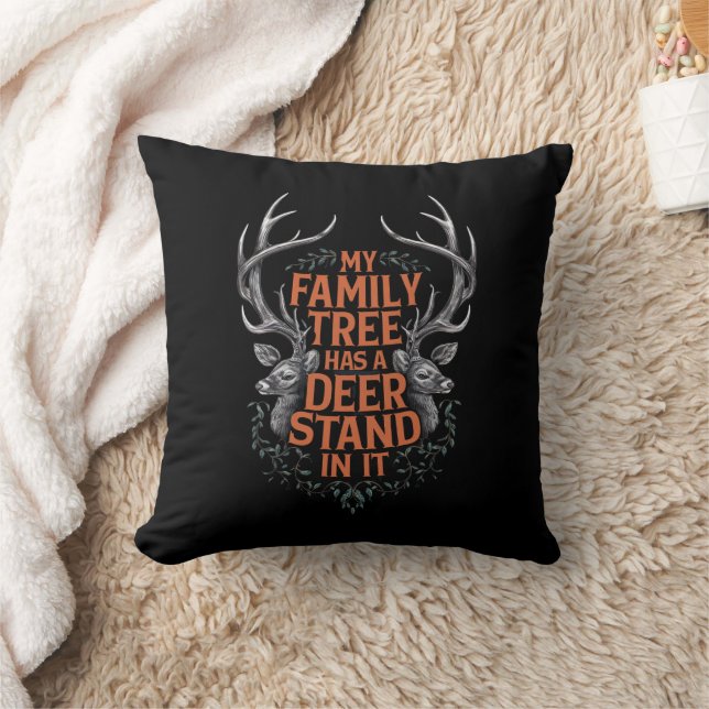 My Family Tree Has A Deer Stand In It Hunting Cushion (Blanket)