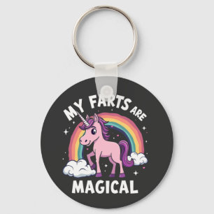 My Farts Are Magical Funny Unicorn Rainbow  Key Ring