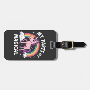 My Farts Are Magical Funny Unicorn Rainbow Luggage Tag