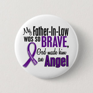 My Father-In-Law Is An Angel Pancreatic Cancer 6 Cm Round Badge
