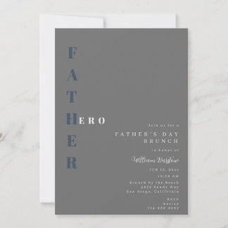 My father, My Hero Father's Day  Invitation