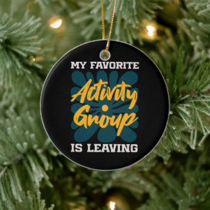 My Favorite Activity Is Leaving - Funny Introvert Ceramic Tree Decoration