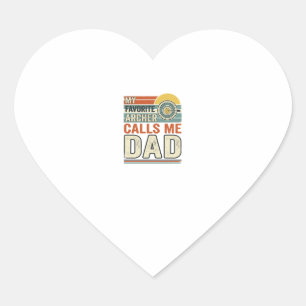 My Favorite Archer Calls Me Dad Vintage Design_1 Heart Sticker