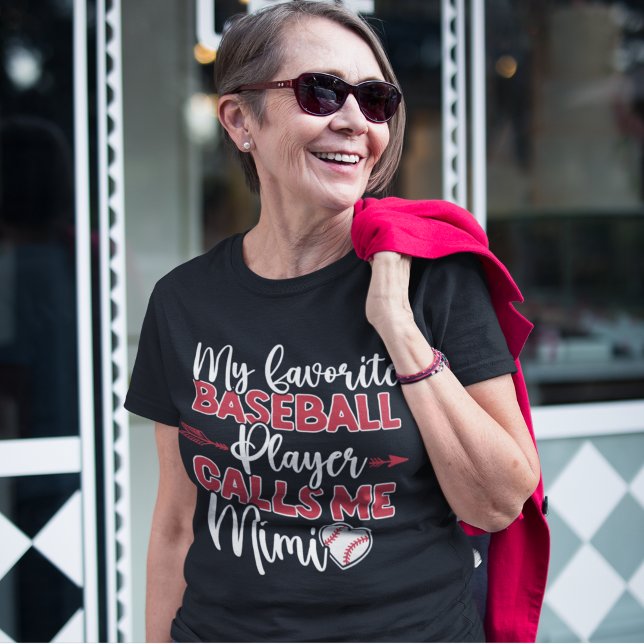 My Favorite Baseball Player calls me Mimi Funny T-Shirt (Creator Uploaded)