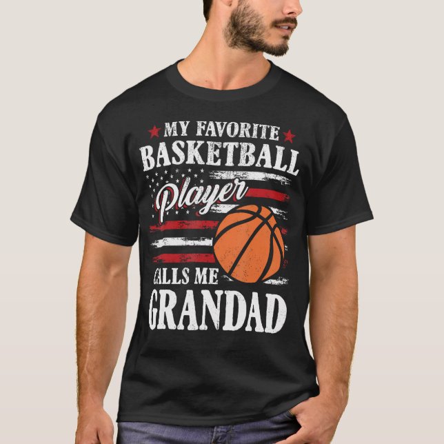 My Favorite Basketball Player Calls Me Grandad Usa T-Shirt (Front)