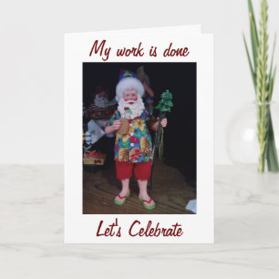 MY FAVORITE BEACH BUM ADULT HAPPY HOLIDAY CARD