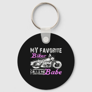 My Favorite Biker Calls Me Bybe Funny Valentine Bi Key Ring