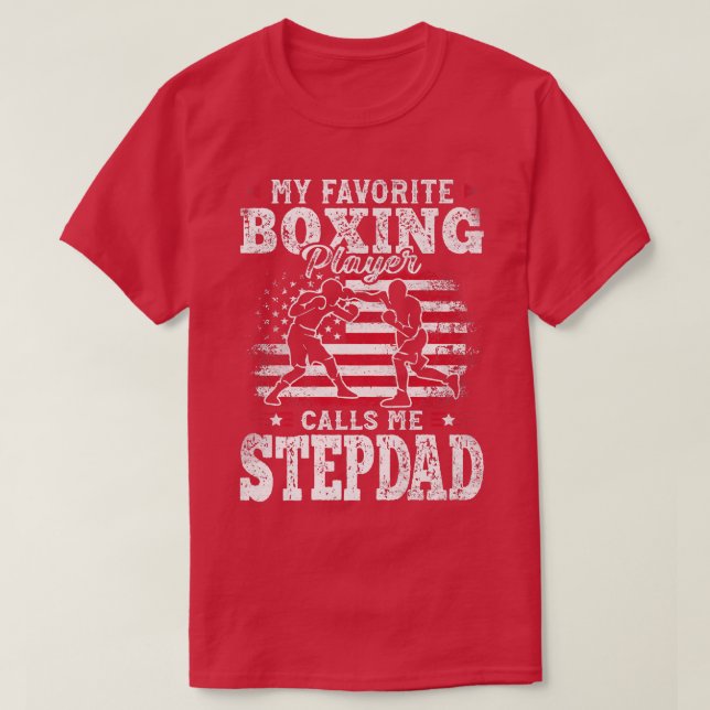 My Favorite Boing Player Calls Me Stepdad Fathers  T-Shirt (Design Front)