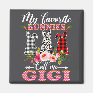 My Favorite Bunnies Call Me Gigi Easter Leopard _1 Magnet