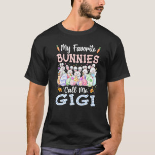 My Favorite Bunnies Call Me Gigi Grandma Cute Egg T-Shirt