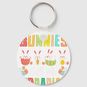my favorite bunnies call me librarian, retro, vint key ring