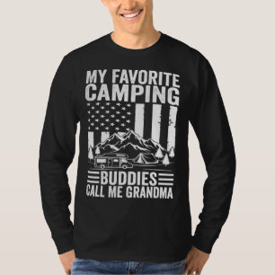 My Favorite Camping Buddies Call Me Grandma Americ T-Shirt