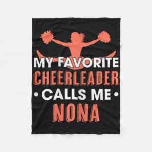 My Favorite Cheerleader Calls Me Nona Cheerleading Fleece Blanket