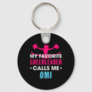 My Favorite Cheerleader Calls Me Omi Cheerleading Key Ring