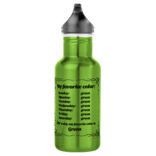 My favorite color is green 532 ml water bottle