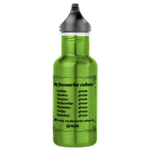 My favorite color is green 532 ml water bottle