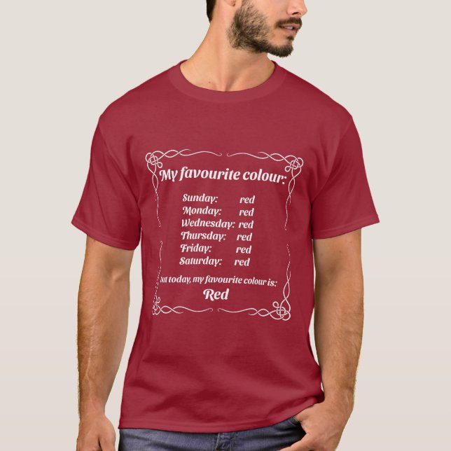 My favorite color is red T-Shirt (Front)