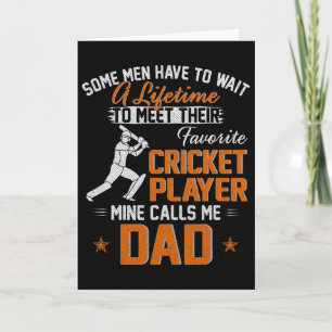 My Favorite Cricket Player Calls Me Dad Gift For F Card