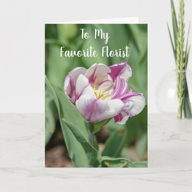 **MY FAVORITE FLORIST** ON YOUR BIRTHDAY CARD (Front)