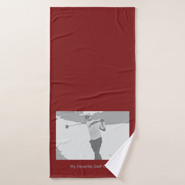 My Favorite Golf Coach Bath Towel (Bath Towel)