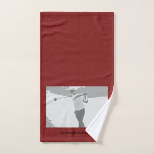 My Favorite Golf Coach Hand Towel
