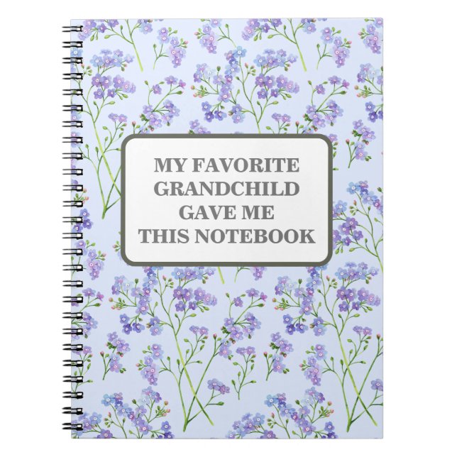 MY FAVORITE GRANDCHILD GAVE ME THIS NOTEBOOK (Front)