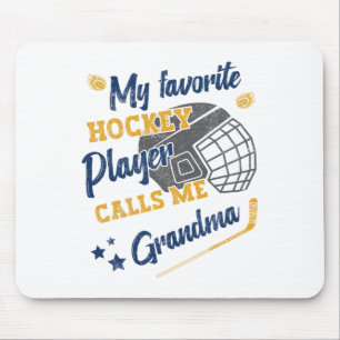 My Favorite Hockey Player Calls Me Grandma, Hockey Mouse Pad