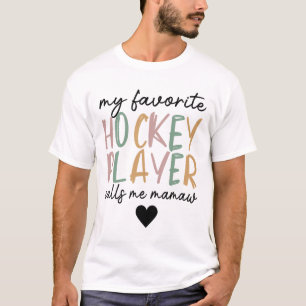 My Favorite Hockey Player Calls Me Mamaw Vintage T-Shirt