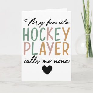 My Favorite Hockey Player Calls Me Nona Vintage  Card