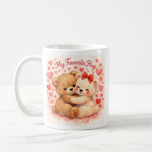 My Favorite Hug Cute Teddy Bear Valentine Mug