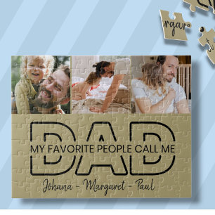 My favorite people call me Dad Photo Father's Day Jigsaw Puzzle