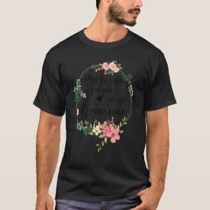 My Favorite People Call Me Grammie Women Floral Gr T-Shirt